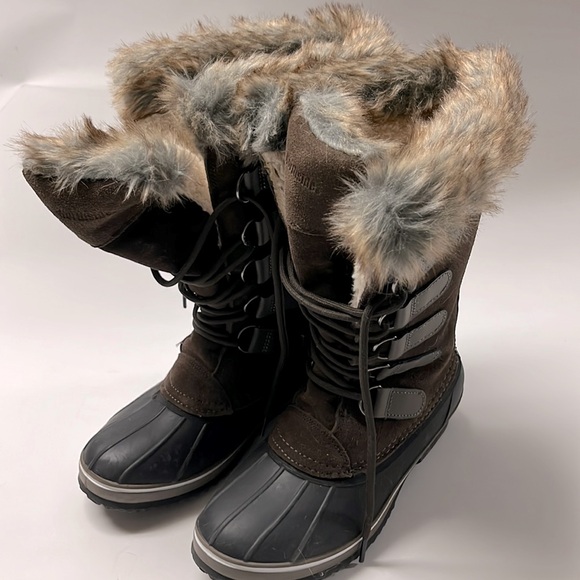 Northside brown suede boots with faux fur - Picture 1 of 8
